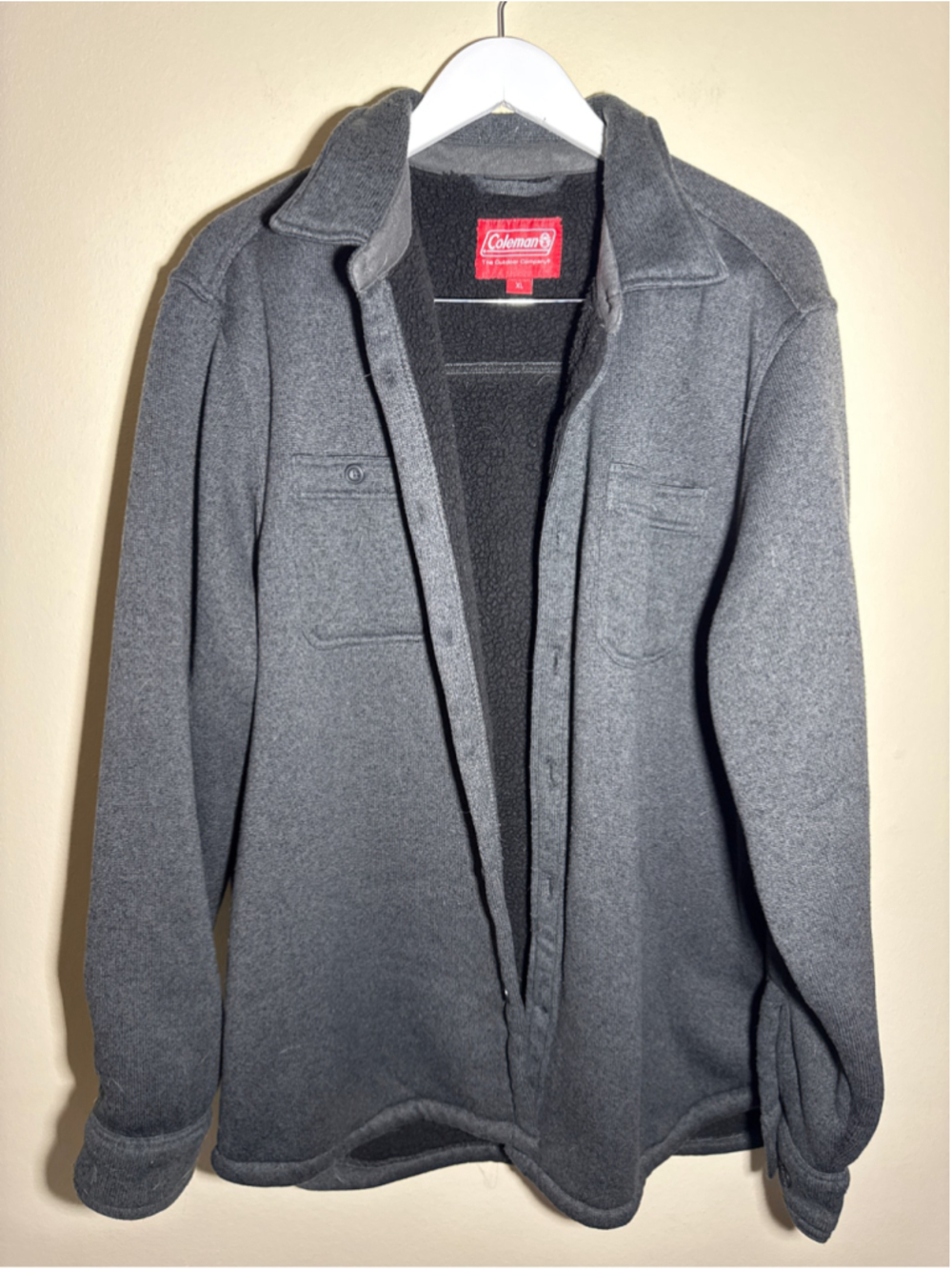 Coleman Fleece-Lined Jacket Grey XL